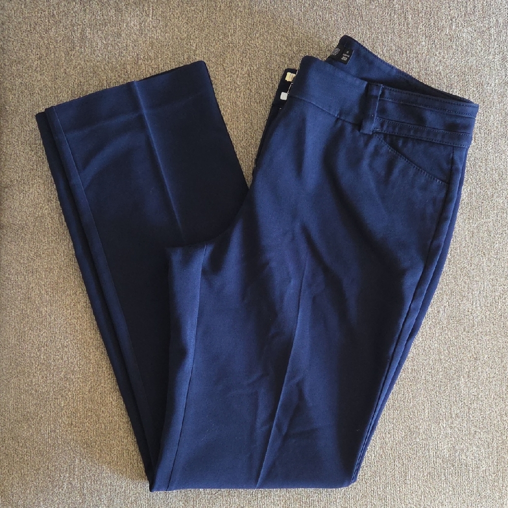 7th Avenue Design Studio Navy Blue Dress Pants